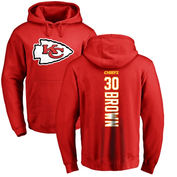 Alex Brown Youth Kansas City Chiefs Red Backer Pullover Hoodie - Pro ...
