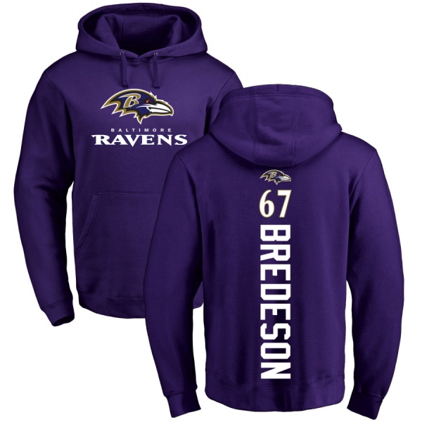 Ben Bredeson Youth Baltimore Ravens Purple Backer Pullover Hoodie Pro Apparel Store 