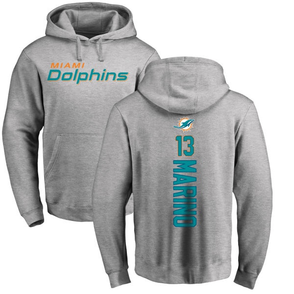 Dan Marino Youth Miami Dolphins Ash Backer Pullover Hoodie - Pro ...