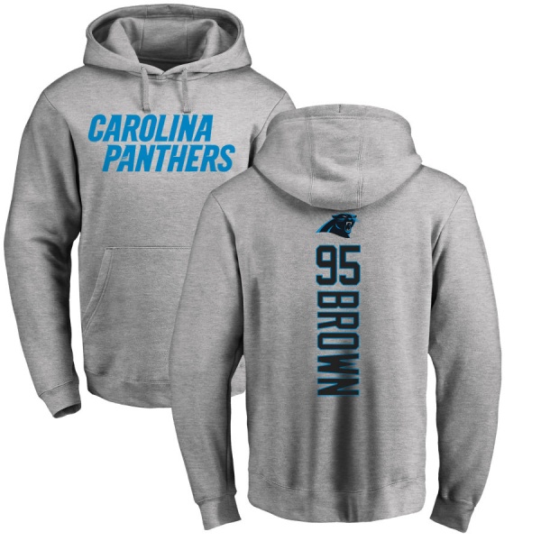 Derrick Brown Men's Carolina Panthers Ash Backer Pullover Hoodie - Pro ...